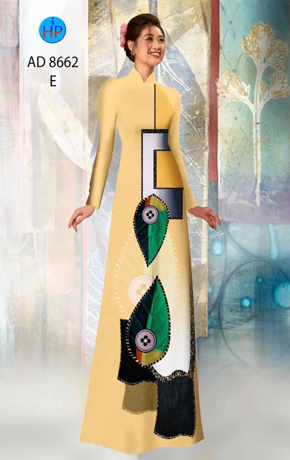 Vải Áo Dài Hình Lá Mới Ra AD 8662 50 Vải Áo Dài Hình Lá Mới Ra AD 8662