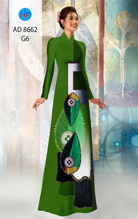 Vải Áo Dài Hình Lá Mới Ra AD 8662 52 Vải Áo Dài Hình Lá Mới Ra AD 8662