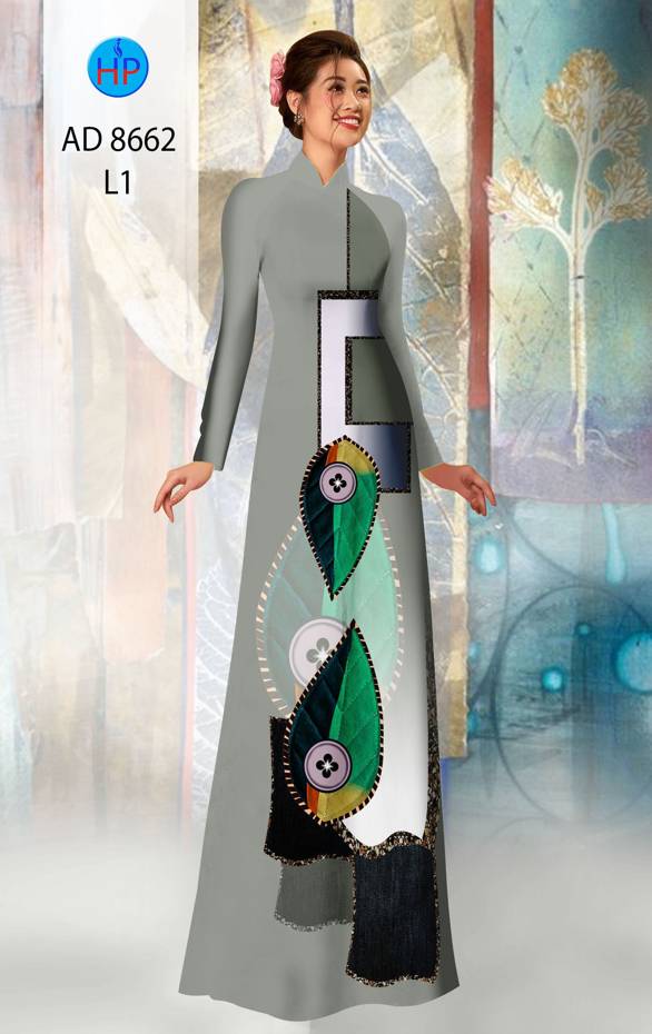 Vải Áo Dài Hình Lá Mới Ra AD 8662 53 Vải Áo Dài Hình Lá Mới Ra AD 8662