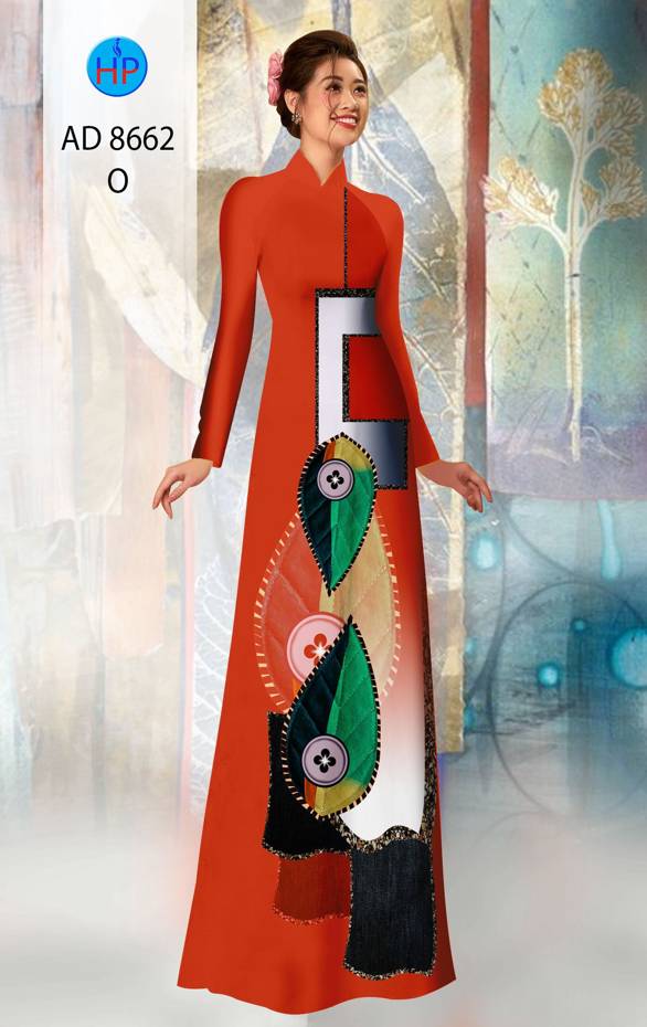 Vải Áo Dài Hình Lá Mới Ra AD 8662 55 Vải Áo Dài Hình Lá Mới Ra AD 8662