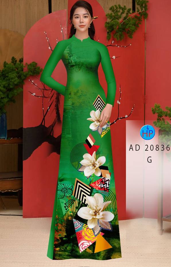 Vải Áo Dài Hoa In 3D Vừa Ra  AD 20836