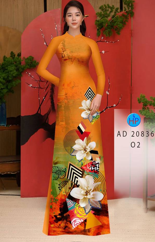 Vải Áo Dài Hoa In 3D Vừa Ra  AD 20836