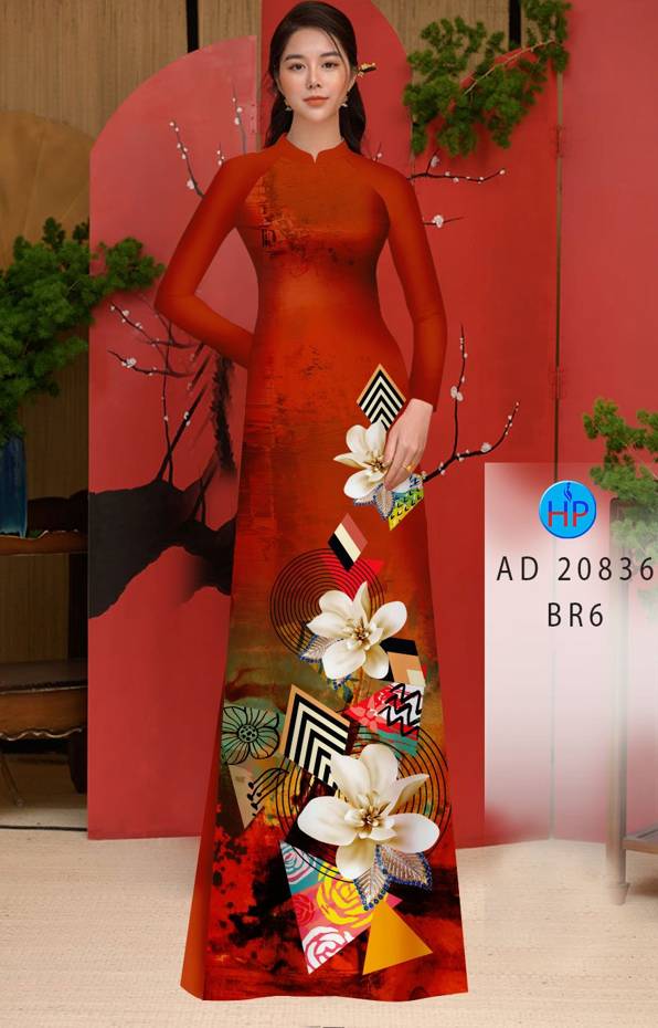 Vải Áo Dài Hoa In 3D Vừa Ra  AD 20836
