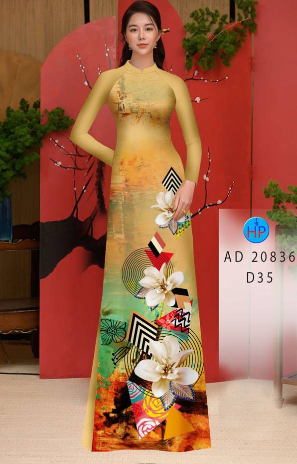 Vải Áo Dài Hoa In 3D Vừa Ra  AD 20836