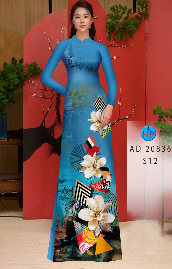 Vải Áo Dài Hoa In 3D Vừa Ra  AD 20836
