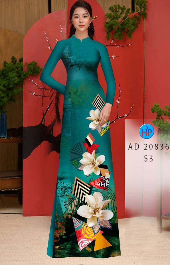 Vải Áo Dài Hoa In 3D Vừa Ra  AD 20836