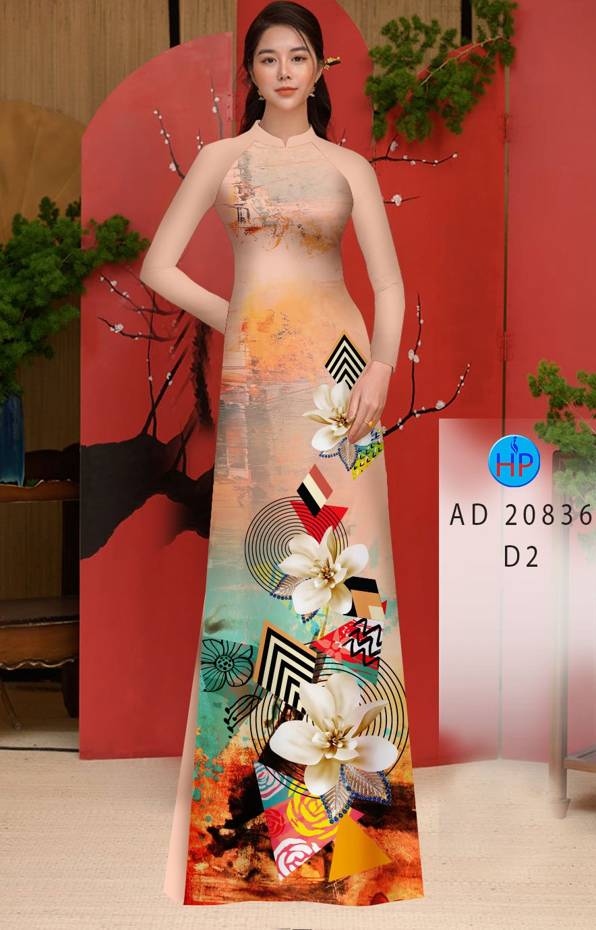 Vải Áo Dài Hoa In 3D Vừa Ra  AD 20836