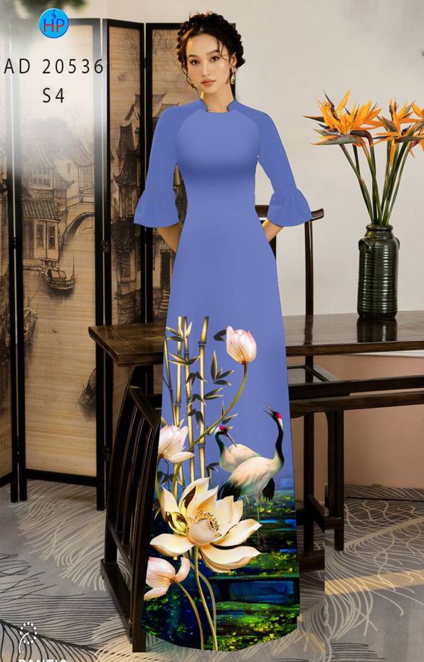 Vải Áo Dài Hoa Sen Mới Ra AD 20536 37 Vải Áo Dài Hoa Sen Mới Ra AD 20536