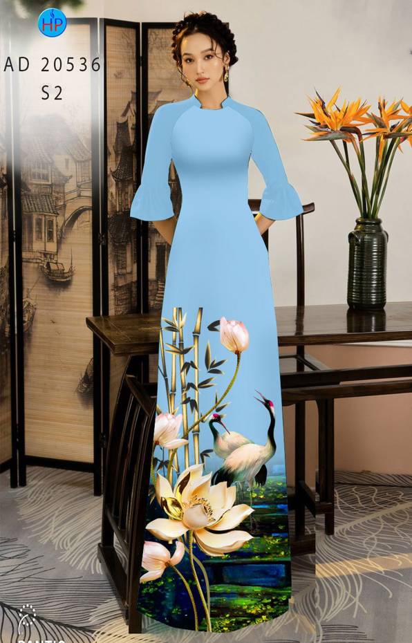 Vải Áo Dài Hoa Sen Mới Ra AD 20536 39 Vải Áo Dài Hoa Sen Mới Ra AD 20536