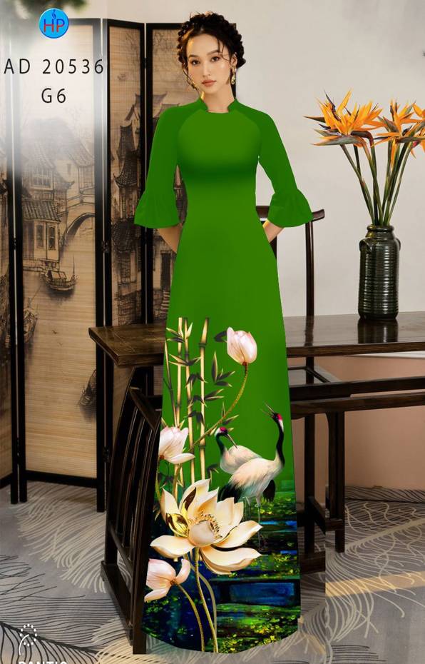 Vải Áo Dài Hoa Sen Mới Ra AD 20536 43 Vải Áo Dài Hoa Sen Mới Ra AD 20536