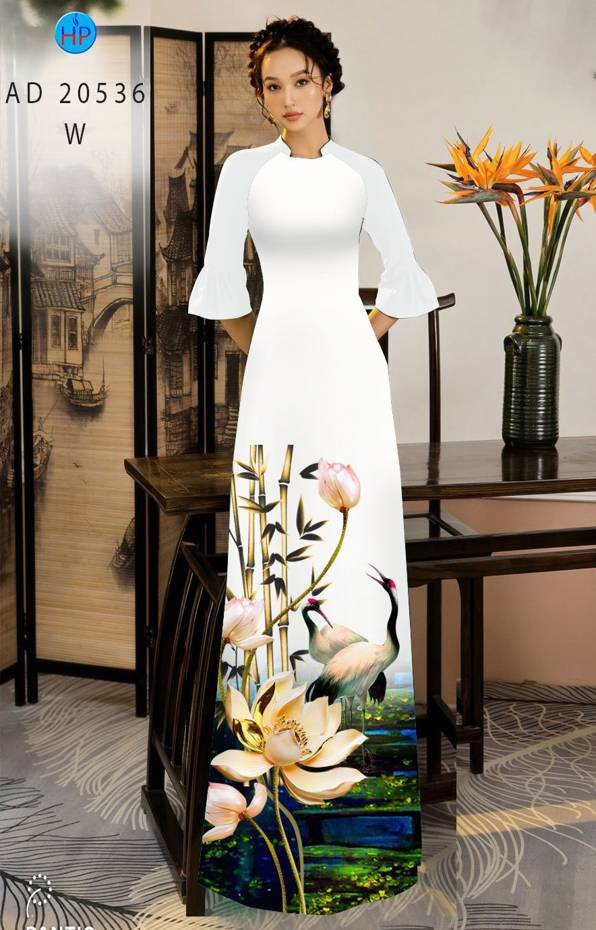 Vải Áo Dài Hoa Sen Mới Ra AD 20536 44 Vải Áo Dài Hoa Sen Mới Ra AD 20536