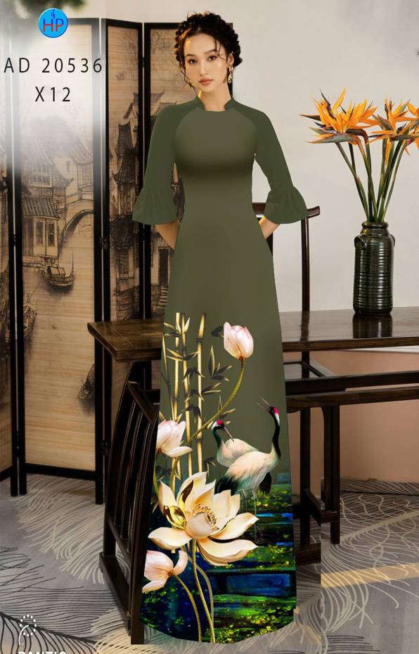 Vải Áo Dài Hoa Sen Mới Ra AD 20536 42 Vải Áo Dài Hoa Sen Mới Ra AD 20536
