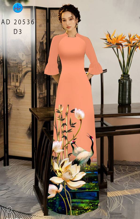 Vải Áo Dài Hoa Sen Mới Ra AD 20536 49 Vải Áo Dài Hoa Sen Mới Ra AD 20536