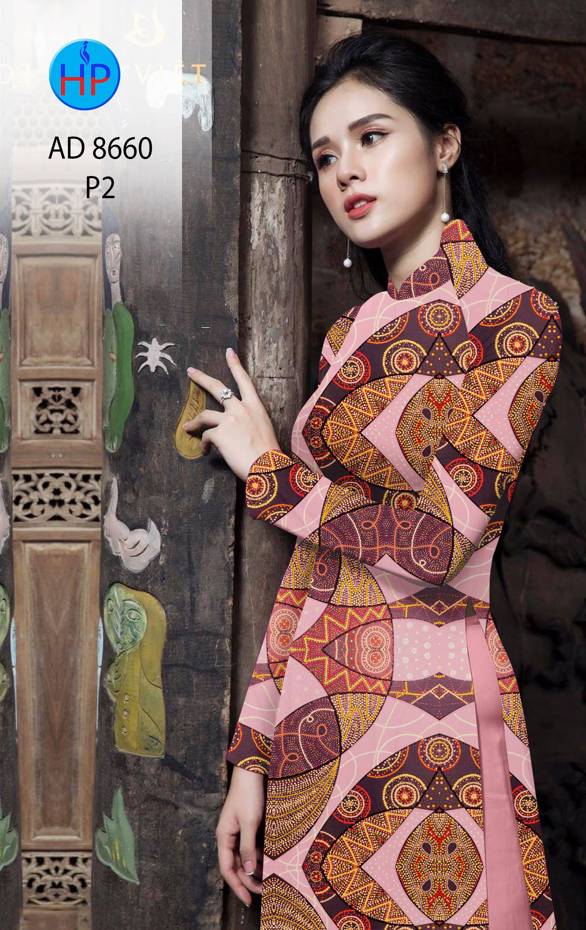 Vải Áo Dài Hoa Văn Kiểu Mới AD 8660 39 Vải Áo Dài Hoa Văn Kiểu Mới AD 8660