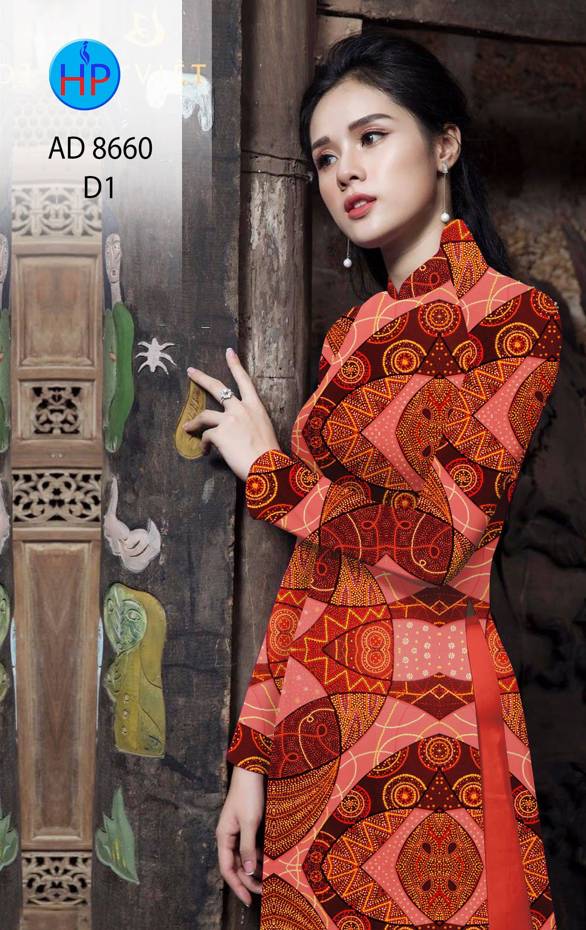 Vải Áo Dài Hoa Văn Kiểu Mới AD 8660 41 Vải Áo Dài Hoa Văn Kiểu Mới AD 8660