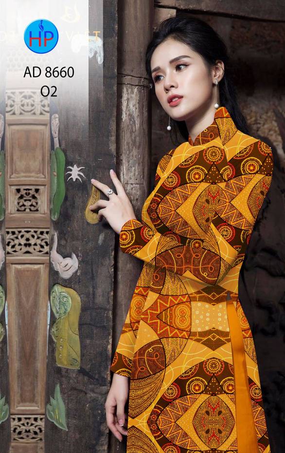 Vải Áo Dài Hoa Văn Kiểu Mới AD 8660 42 Vải Áo Dài Hoa Văn Kiểu Mới AD 8660