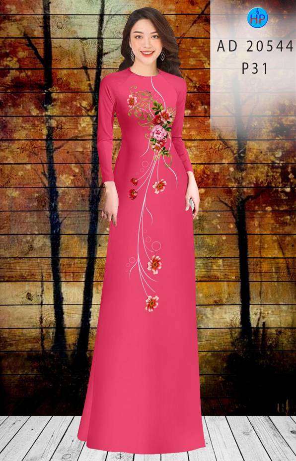 Vải Áo Dài Hoa In 3D Vừa Ra  AD 20544