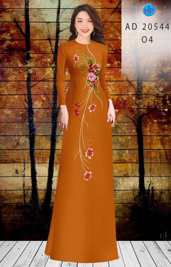 Vải Áo Dài Hoa In 3D Vừa Ra  AD 20544