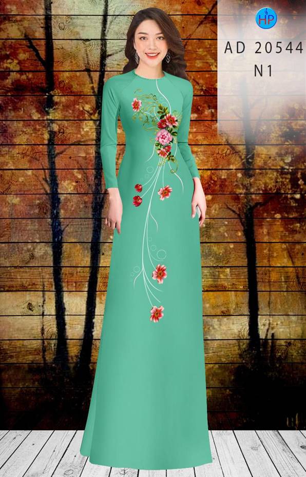 Vải Áo Dài Hoa In 3D Vừa Ra  AD 20544