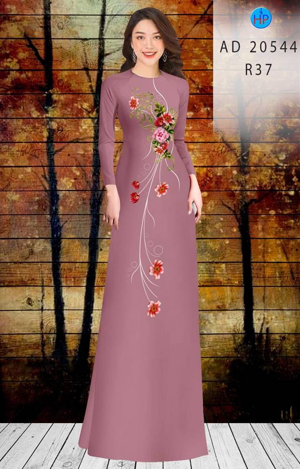 Vải Áo Dài Hoa In 3D Vừa Ra  AD 20544