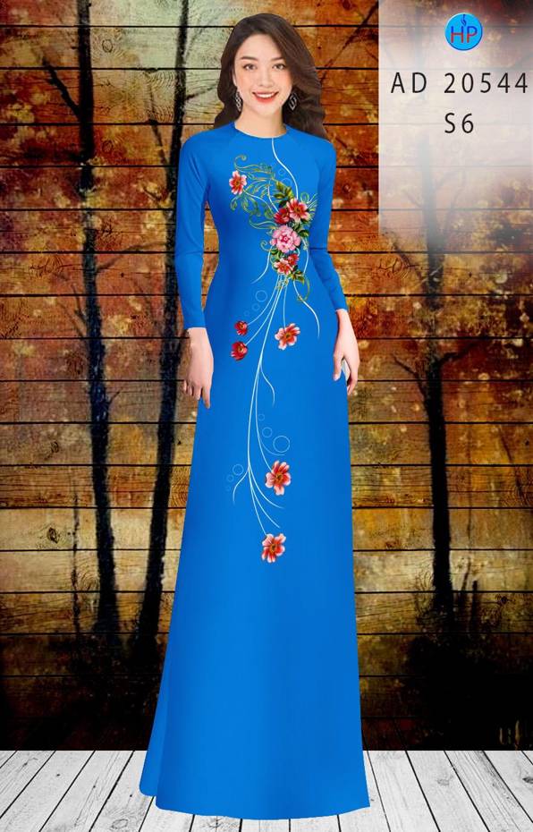 Vải Áo Dài Hoa In 3D Vừa Ra  AD 20544
