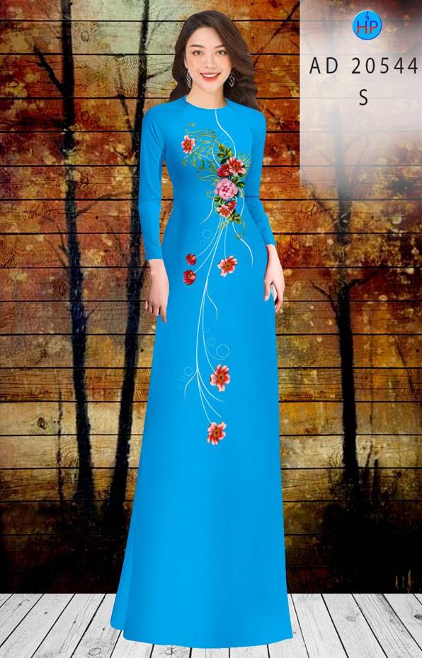 Vải Áo Dài Hoa In 3D Vừa Ra  AD 20544