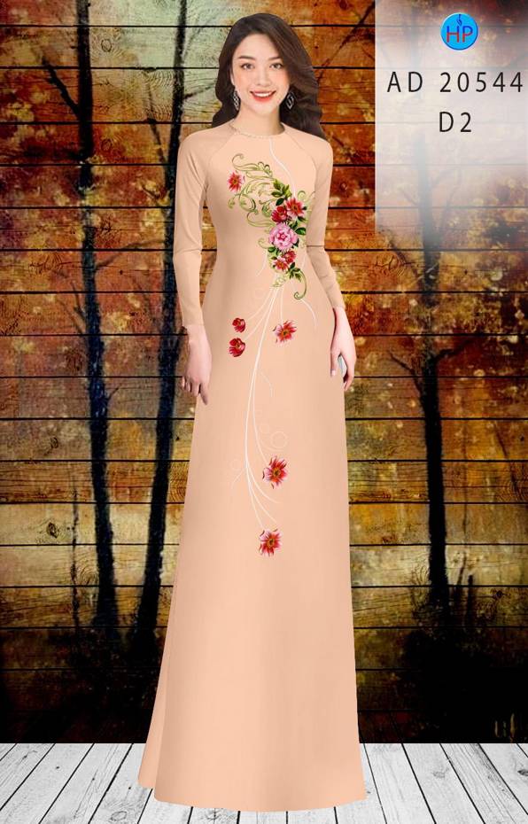 Vải Áo Dài Hoa In 3D Vừa Ra  AD 20544