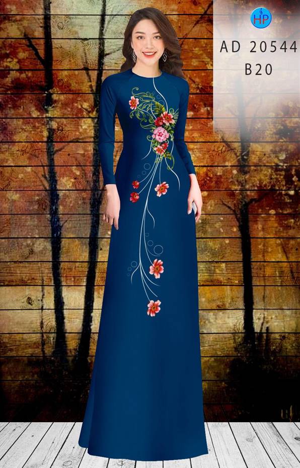 Vải Áo Dài Hoa In 3D Vừa Ra  AD 20544
