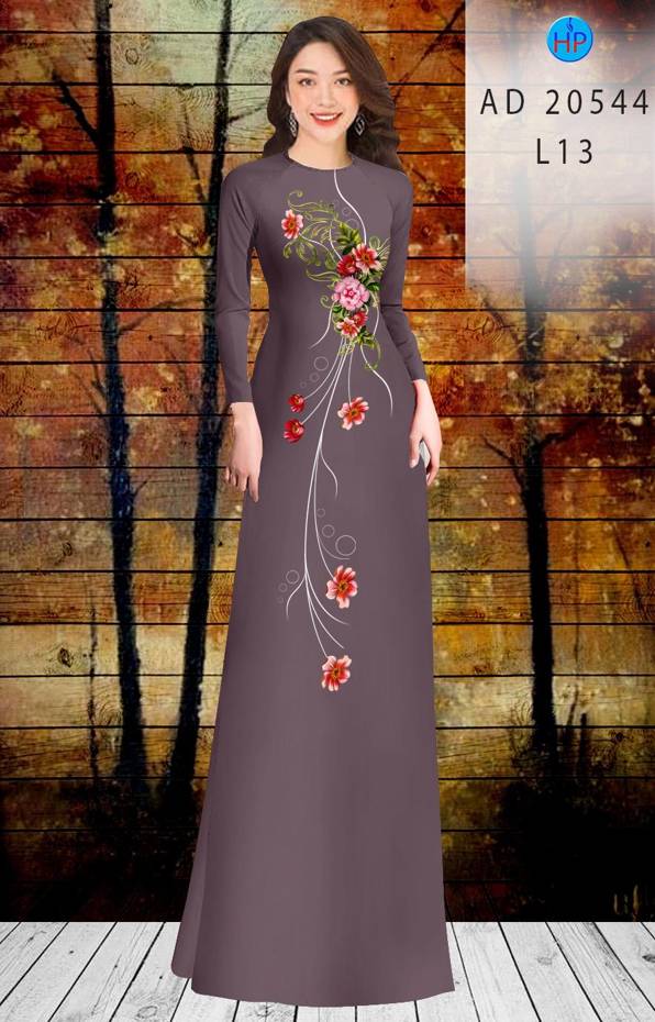 Vải Áo Dài Hoa In 3D Vừa Ra  AD 20544