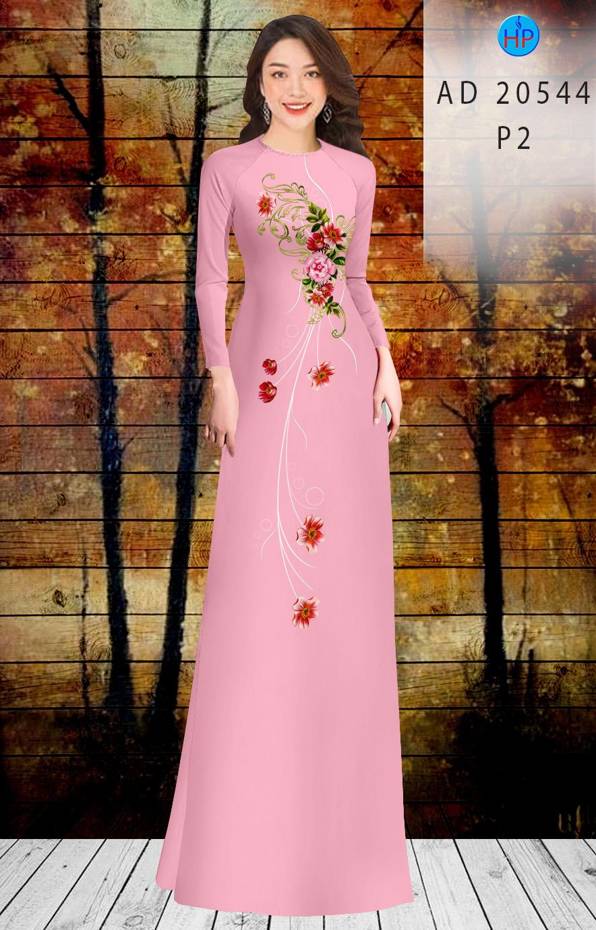 Vải Áo Dài Hoa In 3D Vừa Ra  AD 20544