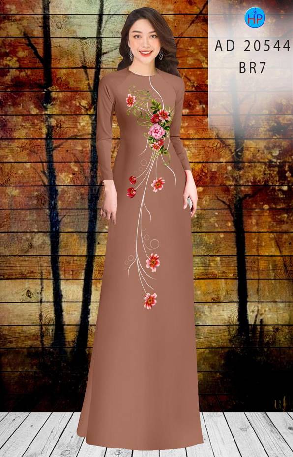 Vải Áo Dài Hoa In 3D Vừa Ra  AD 20544