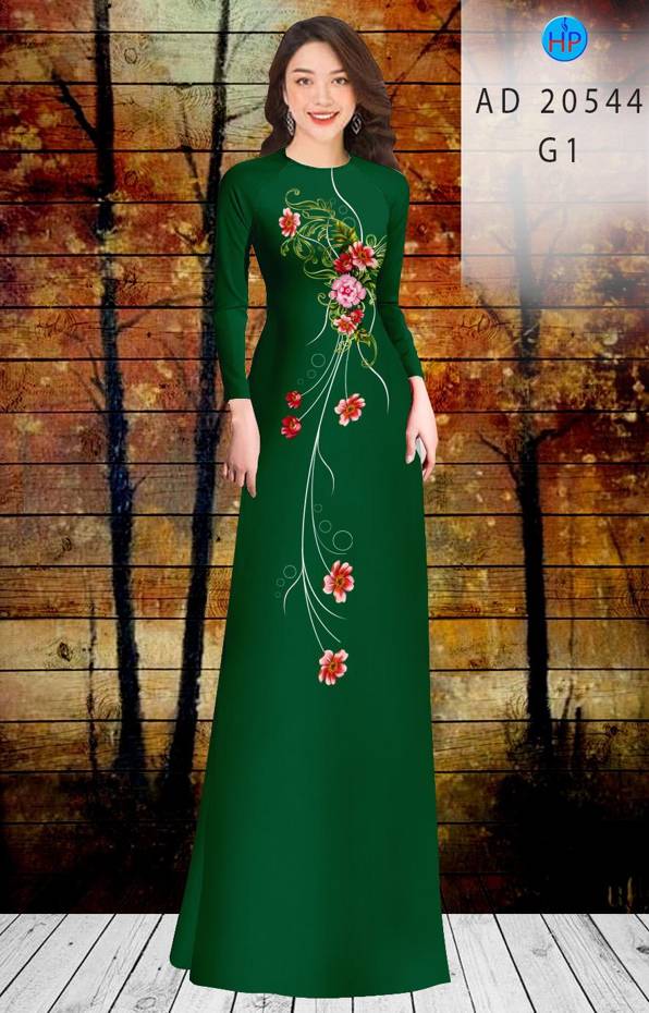 Vải Áo Dài Hoa In 3D Vừa Ra  AD 20544