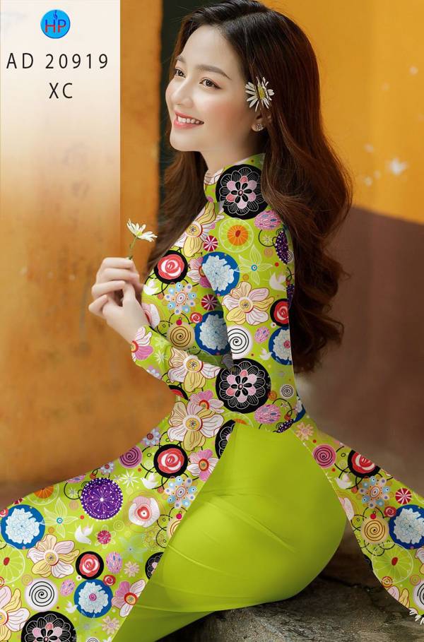 Vải Áo Dài Hoa Đều Mới Ra AD 20919 42 Vải Áo Dài Hoa Đều Mới Ra AD 20919