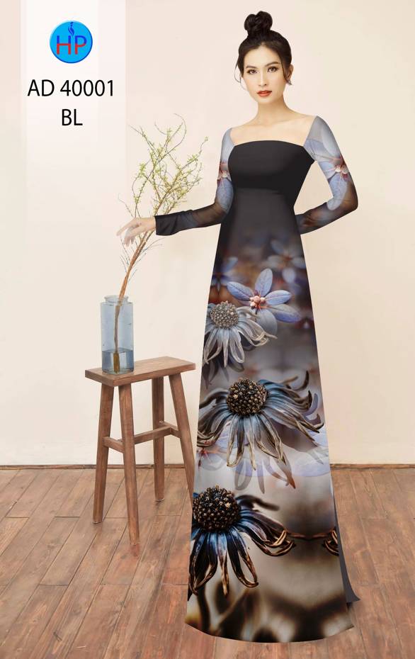 Vải Áo Dài Hoa Cúc Độc Đáo AD 40001
