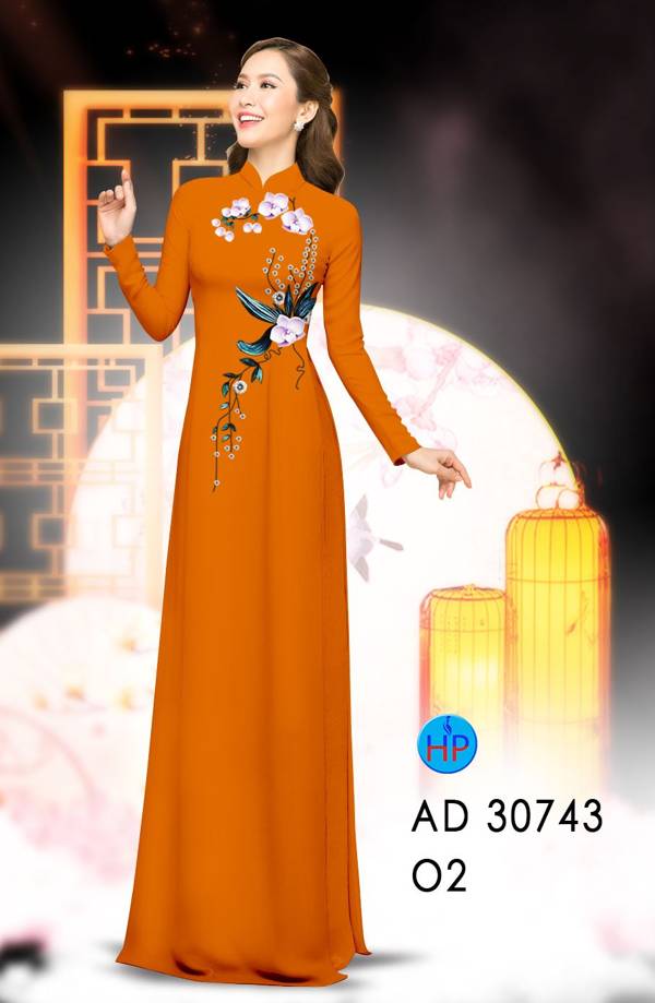 Vải Áo Dài Hoa In 3D Vừa Ra  AD 30743