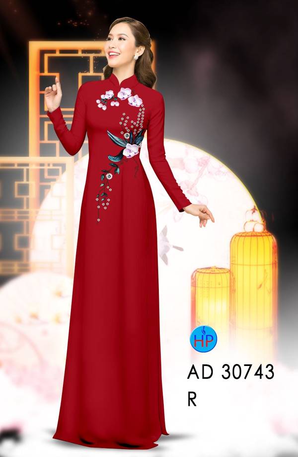 Vải Áo Dài Hoa In 3D Vừa Ra  AD 30743