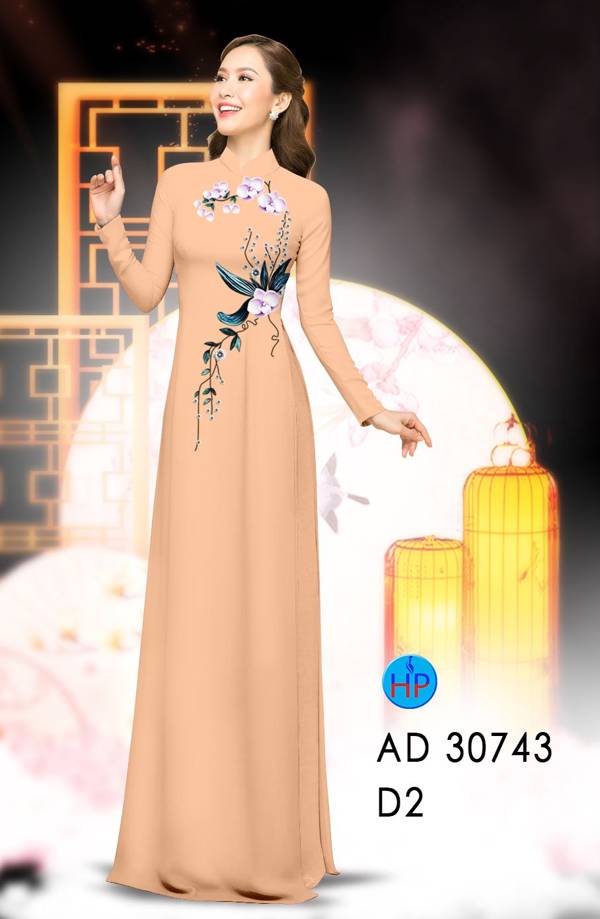 Vải Áo Dài Hoa In 3D Vừa Ra  AD 30743