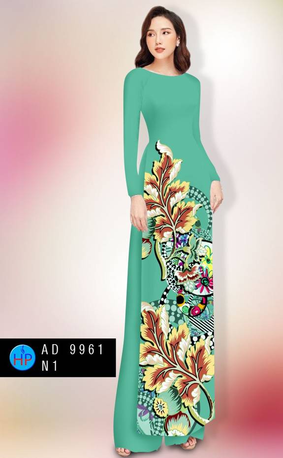 Vải Áo Dài In Hình Lá Vừa Ra AD 9961 37 Vải Áo Dài In Hình Lá Vừa Ra AD 9961