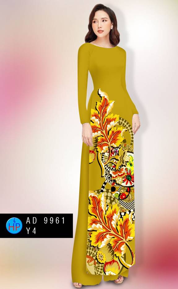 Vải Áo Dài In Hình Lá Vừa Ra AD 9961 40 Vải Áo Dài In Hình Lá Vừa Ra AD 9961