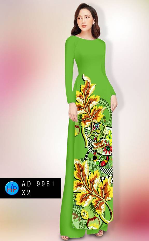 Vải Áo Dài In Hình Lá Vừa Ra AD 9961 42 Vải Áo Dài In Hình Lá Vừa Ra AD 9961