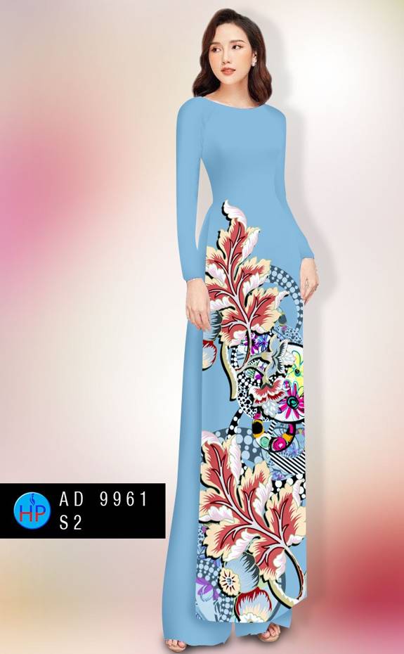 Vải Áo Dài In Hình Lá Vừa Ra AD 9961 45 Vải Áo Dài In Hình Lá Vừa Ra AD 9961
