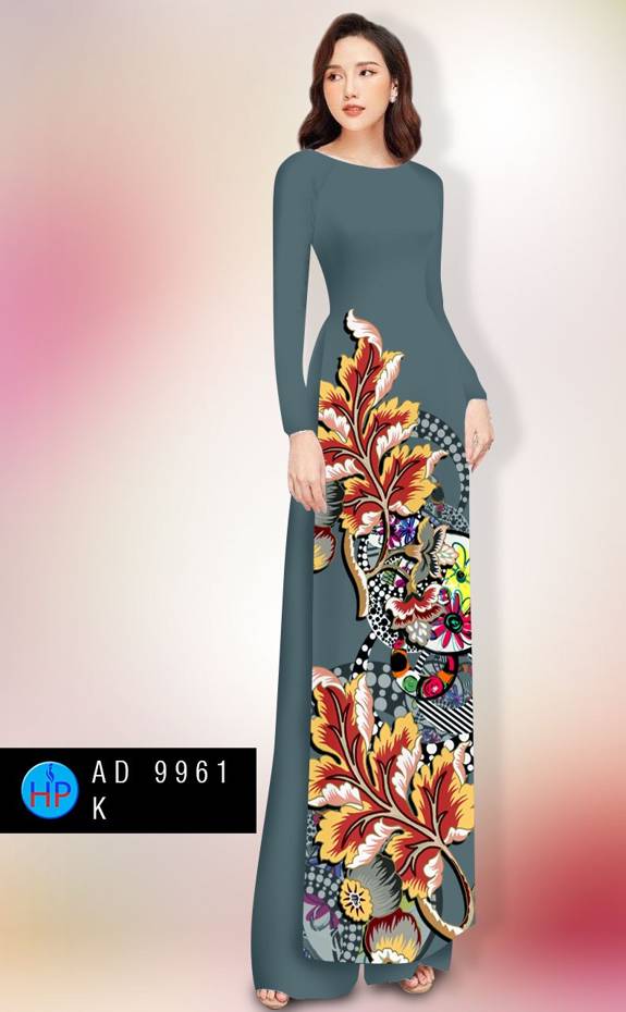 Vải Áo Dài In Hình Lá Vừa Ra AD 9961 51 Vải Áo Dài In Hình Lá Vừa Ra AD 9961