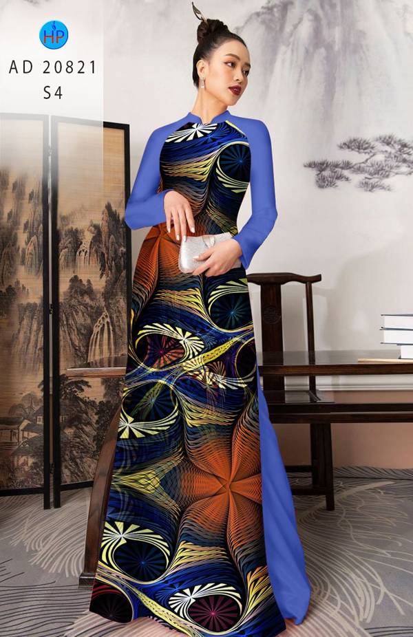 Vải Áo Dài Hoa In 3D Vừa Ra  AD 20821