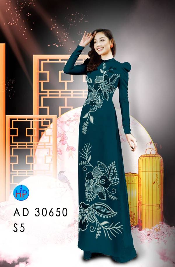 Vải Áo Dài Hoa In 3D Kiểu Mới AD 30650