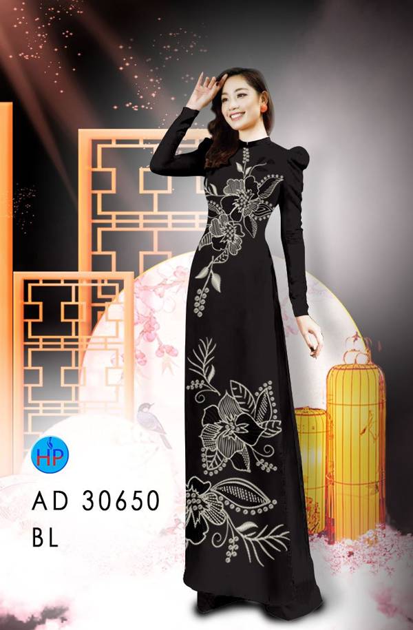 Vải Áo Dài Hoa In 3D Kiểu Mới AD 30650