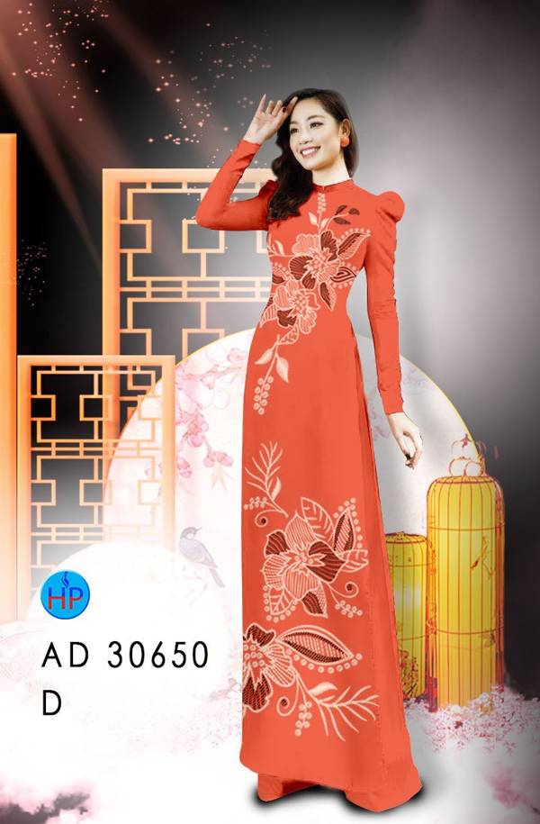 Vải Áo Dài Hoa In 3D Kiểu Mới AD 30650