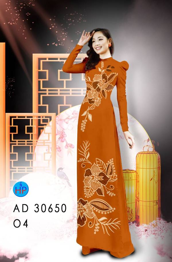 Vải Áo Dài Hoa In 3D Kiểu Mới AD 30650