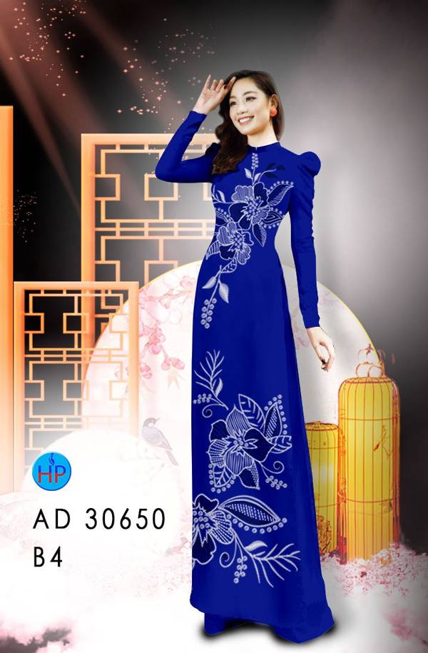 Vải Áo Dài Hoa In 3D Kiểu Mới AD 30650