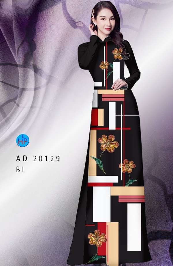 Vải Áo Dài Hoa In 3D Thiết Kế 2021 AD 20129