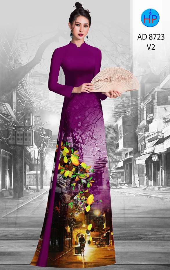 Vải Áo Dài Phong Cảnh Vừa Ra  AD 8723